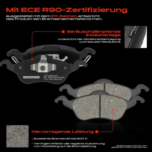 Bremsensatz, Scheibenbremse Vorderachse Frankberg 5481FB0029002 Bild Bremsensatz, Scheibenbremse Vorderachse Frankberg 5481FB0029002