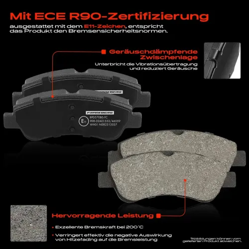 Bremsensatz, Scheibenbremse Vorderachse Frankberg 5481FB0029003 Bild Bremsensatz, Scheibenbremse Vorderachse Frankberg 5481FB0029003