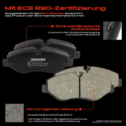 Bremsensatz, Scheibenbremse Vorderachse Frankberg 5481FB0029005 Bild Bremsensatz, Scheibenbremse Vorderachse Frankberg 5481FB0029005