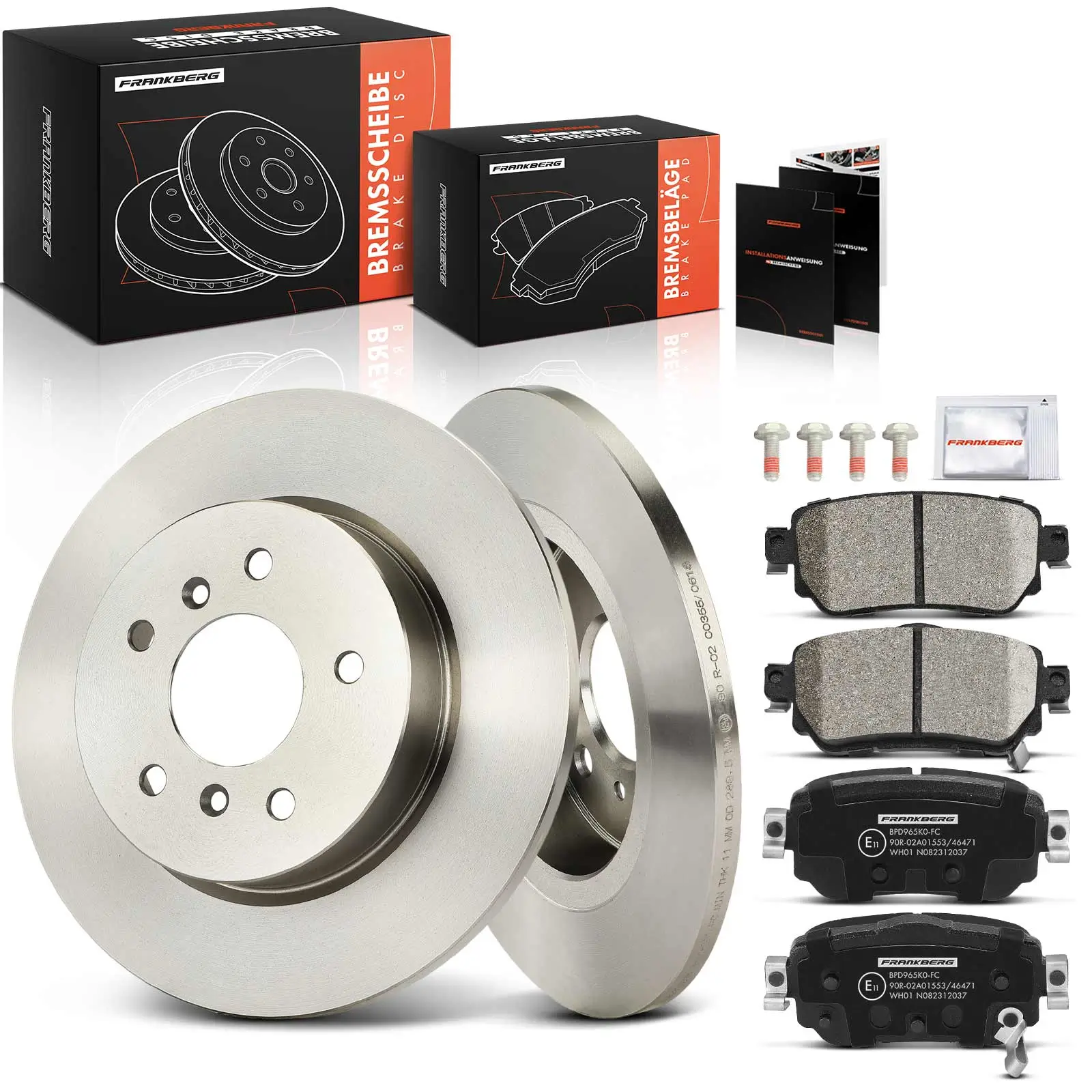 Bremsensatz, Scheibenbremse Hinterachse Frankberg 5481FB0029006