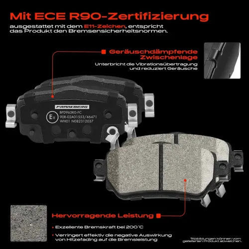 Bremsensatz, Scheibenbremse Hinterachse Frankberg 5481FB0029006 Bild Bremsensatz, Scheibenbremse Hinterachse Frankberg 5481FB0029006