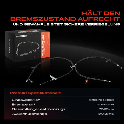 Seilzug, Feststellbremse Hinterachse beidseitig Frankberg 5481FB0029023 Bild Seilzug, Feststellbremse Hinterachse beidseitig Frankberg 5481FB0029023