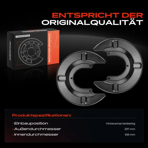 Spritzblech, Bremsscheibe Hinterachse beidseitig Frankberg 5481FB0029045 Bild Spritzblech, Bremsscheibe Hinterachse beidseitig Frankberg 5481FB0029045