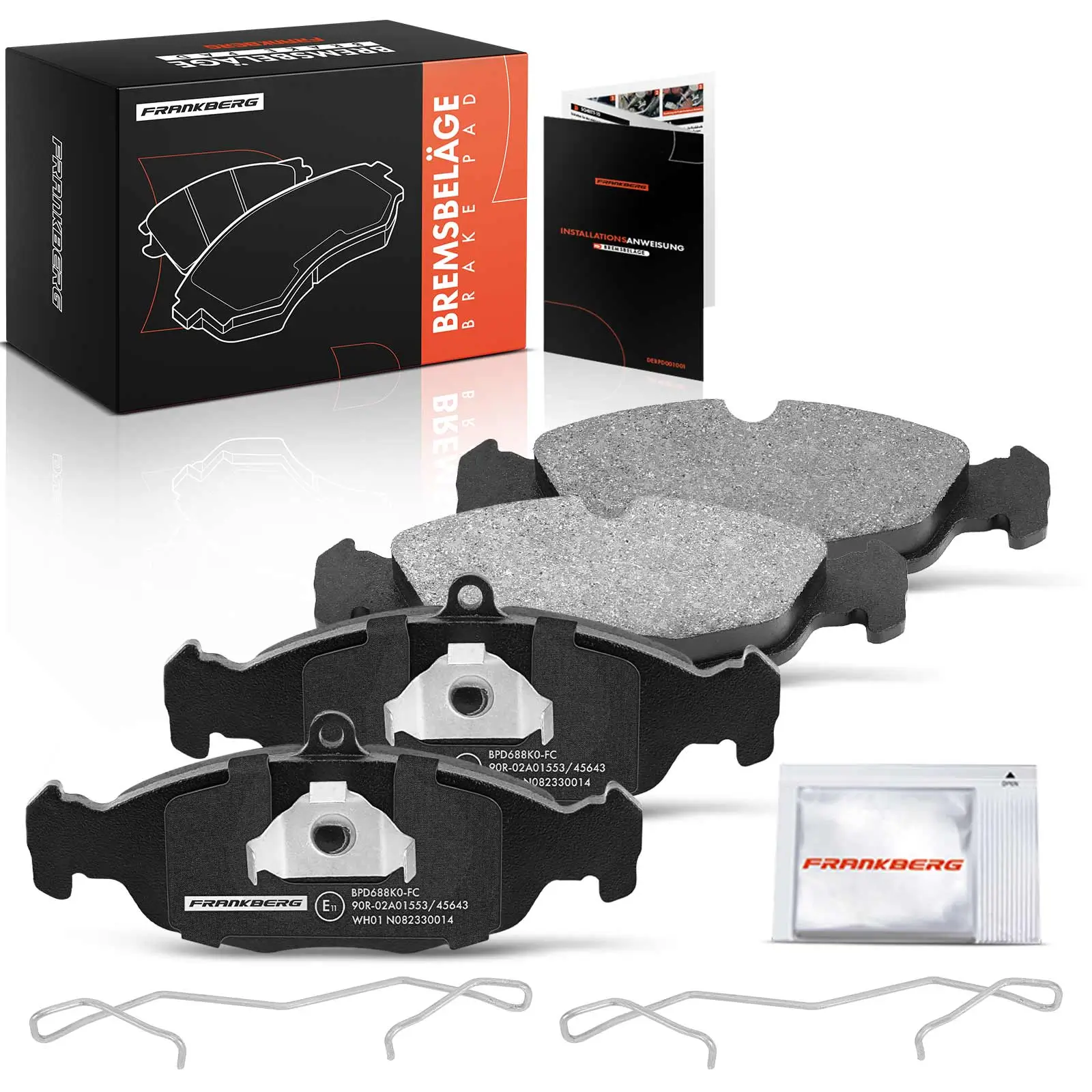 Bremsbelagsatz, Scheibenbremse Vorderachse beidseitig Frankberg 5481FB0029060