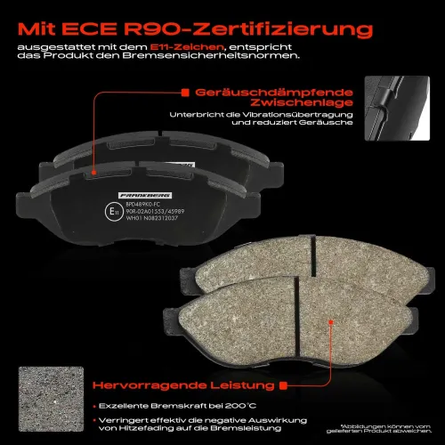 Bremsensatz, Scheibenbremse Vorderachse Frankberg 5481FB0029066 Bild Bremsensatz, Scheibenbremse Vorderachse Frankberg 5481FB0029066