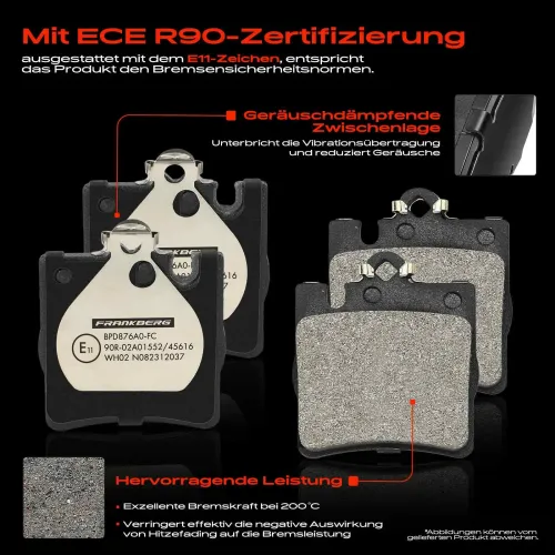 Bremsensatz, Scheibenbremse Hinterachse Frankberg 5481FB0029068 Bild Bremsensatz, Scheibenbremse Hinterachse Frankberg 5481FB0029068