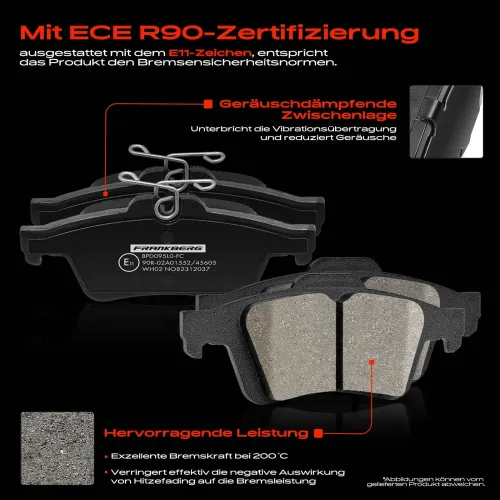 Bremsensatz, Scheibenbremse Hinterachse Frankberg 5481FB0029076 Bild Bremsensatz, Scheibenbremse Hinterachse Frankberg 5481FB0029076