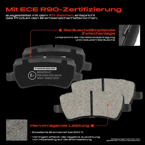 Bremsensatz, Scheibenbremse Hinterachse Frankberg 5481FB0029081 Bild Bremsensatz, Scheibenbremse Hinterachse Frankberg 5481FB0029081