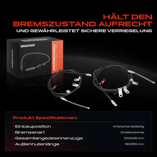 Seilzug, Feststellbremse Hinterachse beidseitig Frankberg 5481FB0029128 Bild Seilzug, Feststellbremse Hinterachse beidseitig Frankberg 5481FB0029128