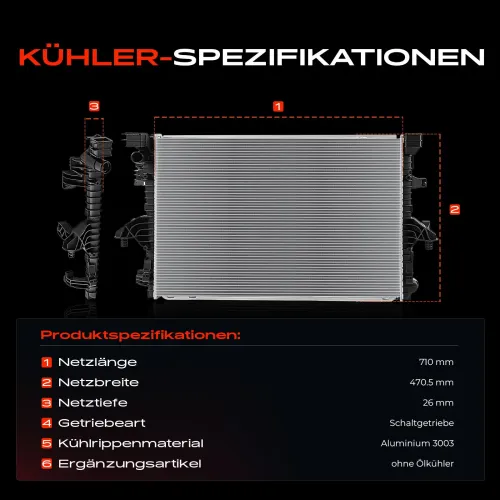 Kühler, Motorkühlung Frankberg 5481FB0029131 Bild Kühler, Motorkühlung Frankberg 5481FB0029131