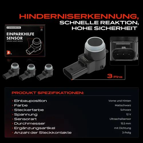 Sensor, Einparkhilfe 12 V vorne und hinten Frankberg 5481FB0029143 Bild Sensor, Einparkhilfe 12 V vorne und hinten Frankberg 5481FB0029143