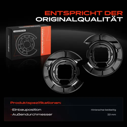 Spritzblech, Bremsscheibe Hinterachse beidseitig Frankberg 5481FB0029187 Bild Spritzblech, Bremsscheibe Hinterachse beidseitig Frankberg 5481FB0029187