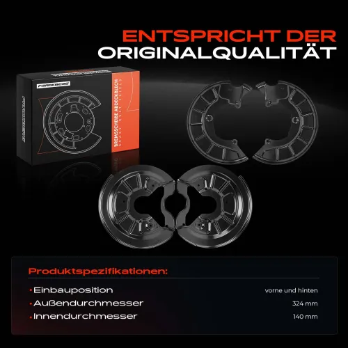Spritzblech, Bremsscheibe vorne und hinten Frankberg 5481FB0029199 Bild Spritzblech, Bremsscheibe vorne und hinten Frankberg 5481FB0029199