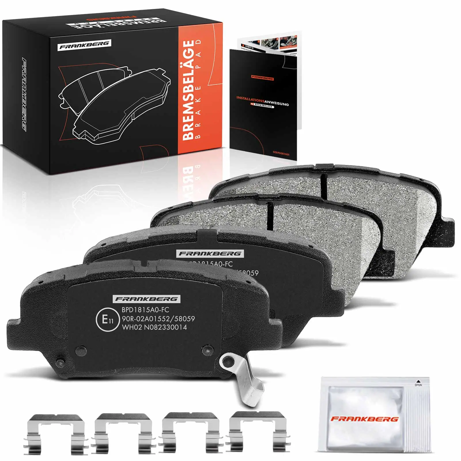 Bremsbelagsatz, Scheibenbremse Vorderachse beidseitig Frankberg 5481FB0029204