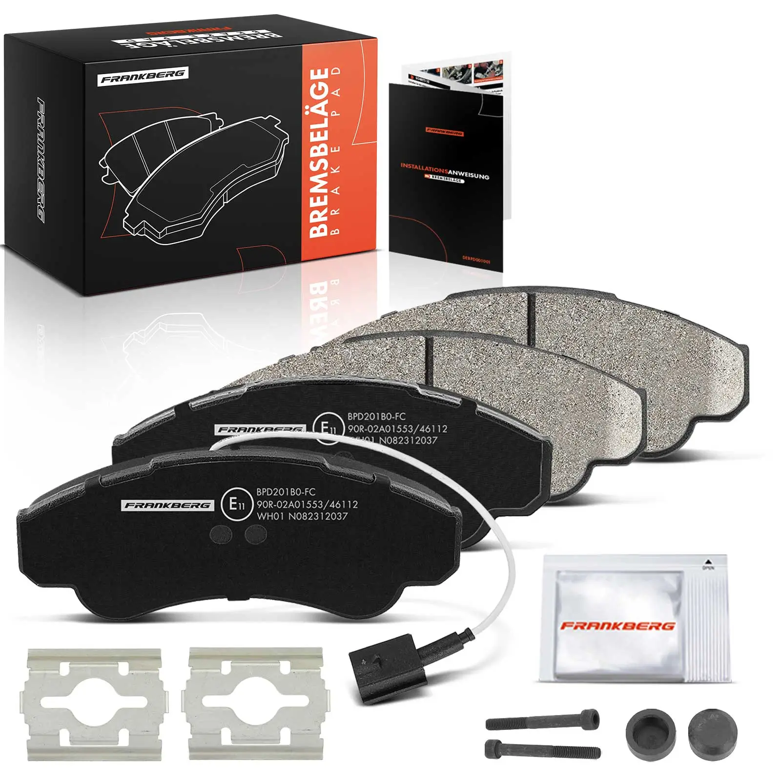 Bremsbelagsatz, Scheibenbremse Vorderachse beidseitig Frankberg 5481FB0029206