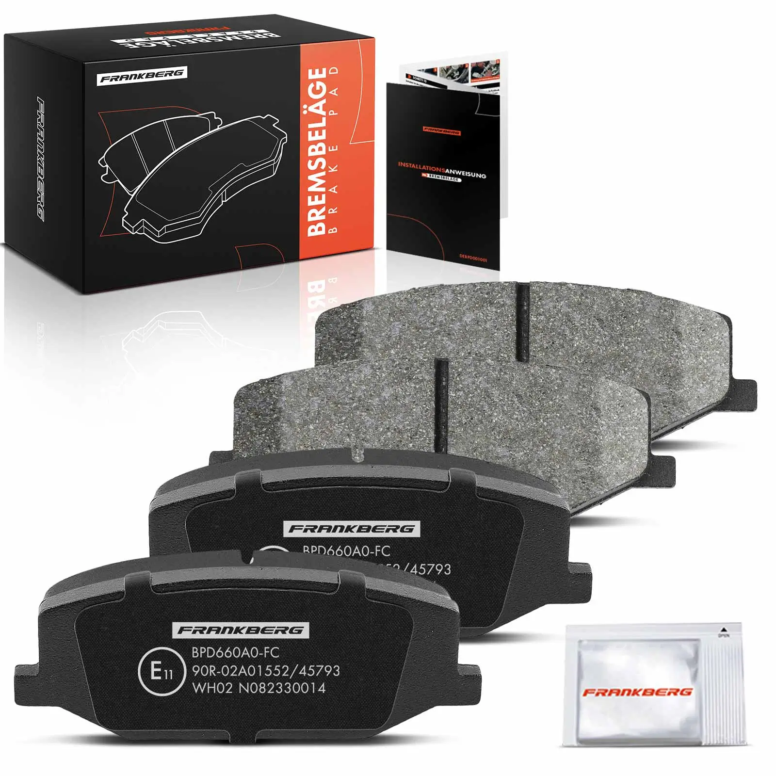 Bremsbelagsatz, Scheibenbremse Vorderachse beidseitig Frankberg 5481FB0029220