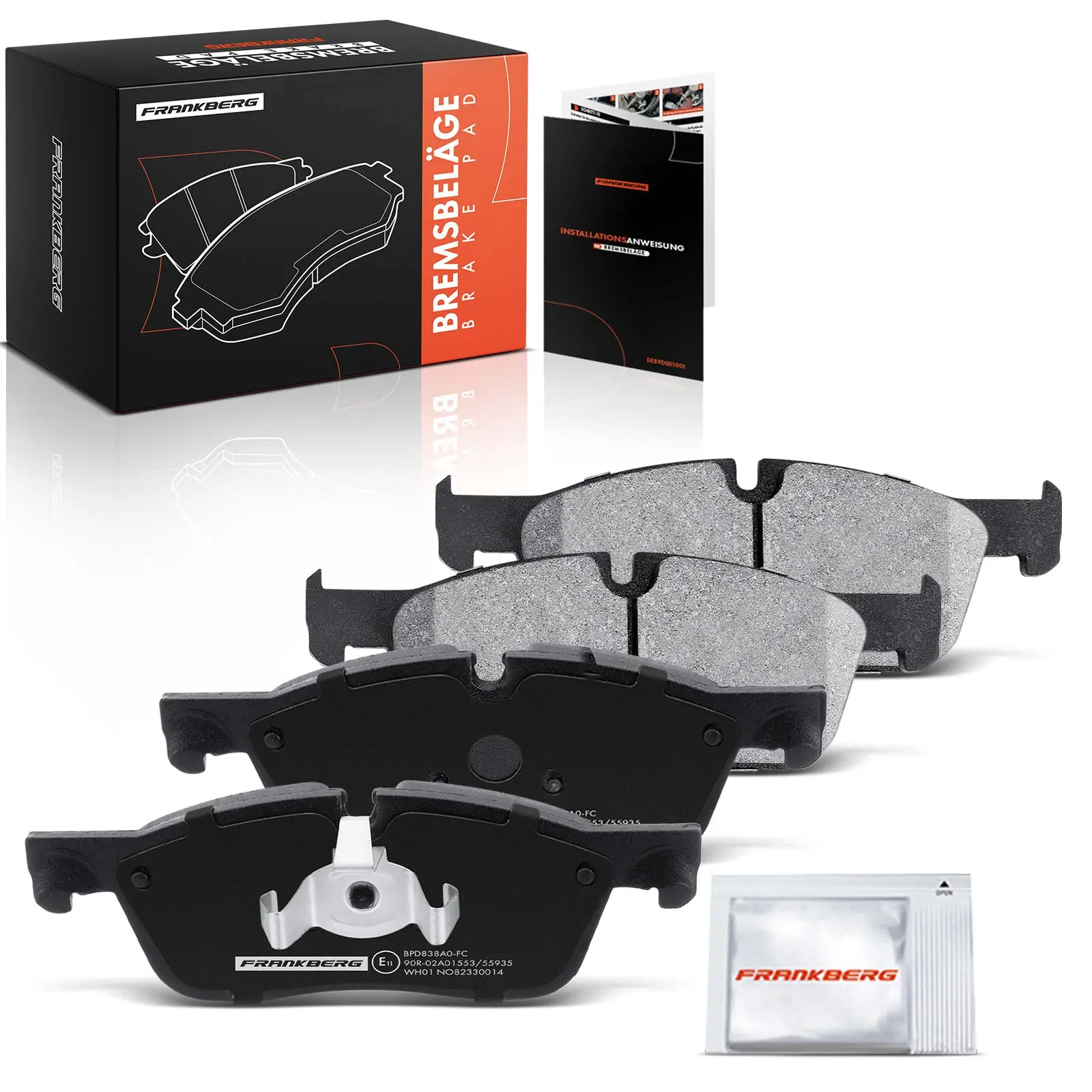 Bremsbelagsatz, Scheibenbremse Vorderachse beidseitig Frankberg 5481FB0029226