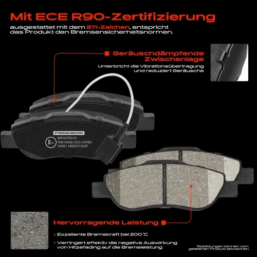 Bremsensatz, Scheibenbremse Vorderachse Frankberg 5481FB0029237 Bild Bremsensatz, Scheibenbremse Vorderachse Frankberg 5481FB0029237