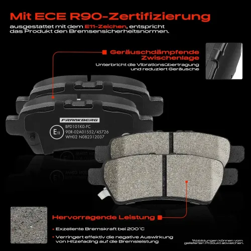 Bremsensatz, Scheibenbremse Hinterachse Frankberg 5481FB0029244 Bild Bremsensatz, Scheibenbremse Hinterachse Frankberg 5481FB0029244