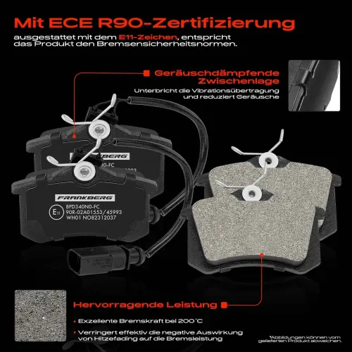 Bremsensatz, Scheibenbremse Hinterachse Frankberg 5481FB0029246 Bild Bremsensatz, Scheibenbremse Hinterachse Frankberg 5481FB0029246