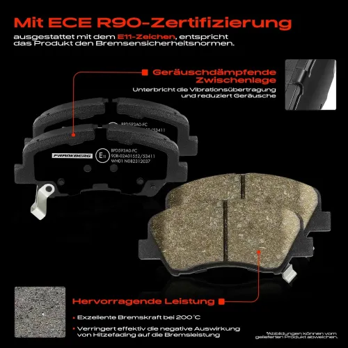 Bremsensatz, Scheibenbremse Vorderachse Frankberg 5481FB0029255 Bild Bremsensatz, Scheibenbremse Vorderachse Frankberg 5481FB0029255