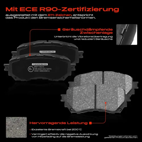 Bremsensatz, Scheibenbremse Vorderachse Frankberg 5481FB0029258 Bild Bremsensatz, Scheibenbremse Vorderachse Frankberg 5481FB0029258