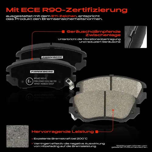 Bremsensatz, Scheibenbremse Vorderachse Frankberg 5481FB0029259 Bild Bremsensatz, Scheibenbremse Vorderachse Frankberg 5481FB0029259