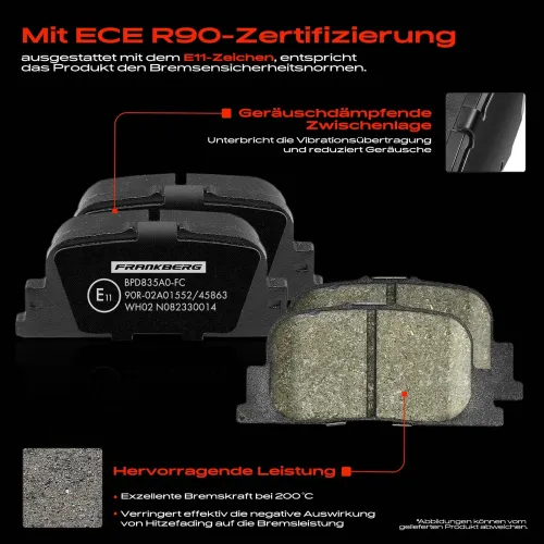 Bremsensatz, Scheibenbremse Hinterachse Frankberg 5481FB0029262 Bild Bremsensatz, Scheibenbremse Hinterachse Frankberg 5481FB0029262