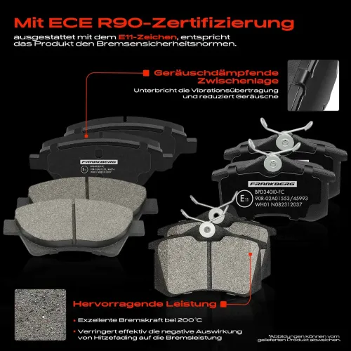 Bremsensatz, Scheibenbremse Vorderachse Hinterachse Frankberg 5481FB0029263 Bild Bremsensatz, Scheibenbremse Vorderachse Hinterachse Frankberg 5481FB0029263