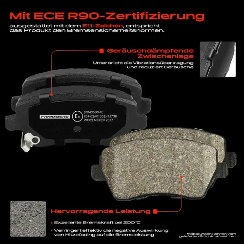 Bremsensatz, Scheibenbremse Vorderachse Frankberg 5481FB0029269 Bild Bremsensatz, Scheibenbremse Vorderachse Frankberg 5481FB0029269