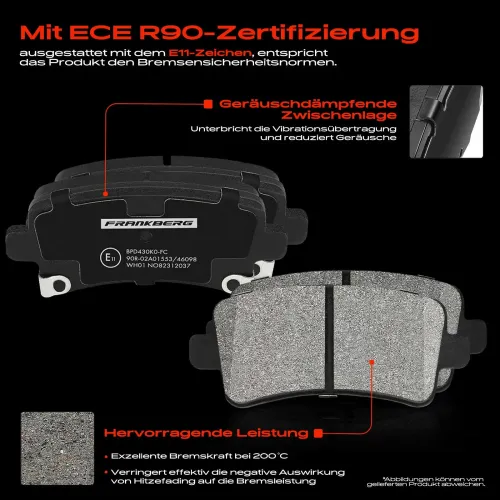 Bremsensatz, Scheibenbremse Hinterachse Frankberg 5481FB0029272 Bild Bremsensatz, Scheibenbremse Hinterachse Frankberg 5481FB0029272