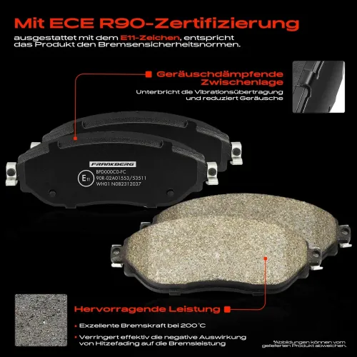 Bremsensatz, Scheibenbremse Vorderachse Frankberg 5481FB0029277 Bild Bremsensatz, Scheibenbremse Vorderachse Frankberg 5481FB0029277