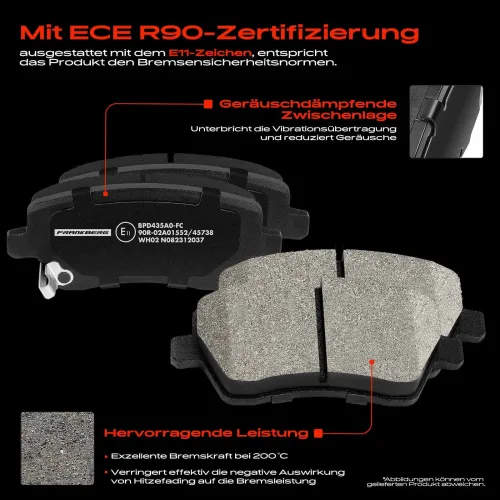 Bremsensatz, Scheibenbremse Vorderachse Frankberg 5481FB0029280 Bild Bremsensatz, Scheibenbremse Vorderachse Frankberg 5481FB0029280