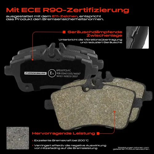 Bremsensatz, Scheibenbremse Vorderachse Frankberg 5481FB0029281 Bild Bremsensatz, Scheibenbremse Vorderachse Frankberg 5481FB0029281