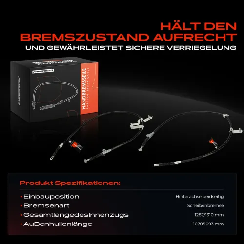 Seilzug, Feststellbremse Hinterachse beidseitig Frankberg 5481FB0029409 Bild Seilzug, Feststellbremse Hinterachse beidseitig Frankberg 5481FB0029409