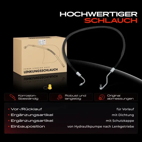 Hydraulikschlauch, Lenkung von Hydraulikpumpe nach Lenkgetriebe Frankberg 5481FB0029413 Bild Hydraulikschlauch, Lenkung von Hydraulikpumpe nach Lenkgetriebe Frankberg 5481FB0029413