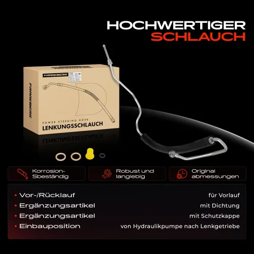 Hydraulikschlauch, Lenkung von Hydraulikpumpe nach Lenkgetriebe Frankberg 5481FB0029414 Bild Hydraulikschlauch, Lenkung von Hydraulikpumpe nach Lenkgetriebe Frankberg 5481FB0029414