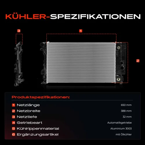Kühler, Motorkühlung Frankberg 5481FB0029436 Bild Kühler, Motorkühlung Frankberg 5481FB0029436