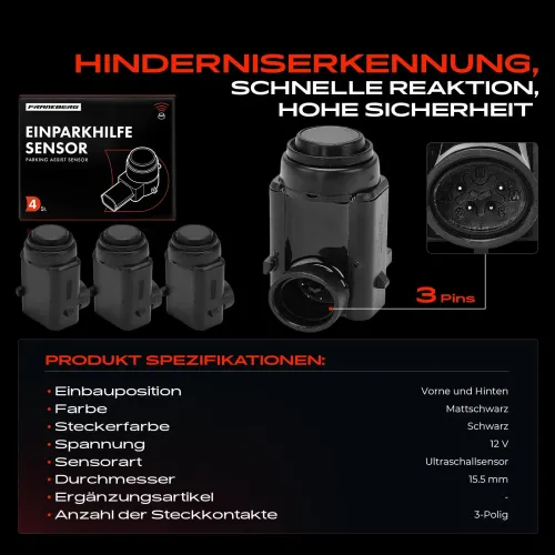 Sensor, Einparkhilfe 12 V vorne und hinten Frankberg 5481FB0029507 Bild Sensor, Einparkhilfe 12 V vorne und hinten Frankberg 5481FB0029507