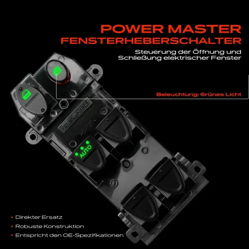 Schalter, Fensterheber fahrerseitig Frankberg 5481FB0029560 Bild Schalter, Fensterheber fahrerseitig Frankberg 5481FB0029560