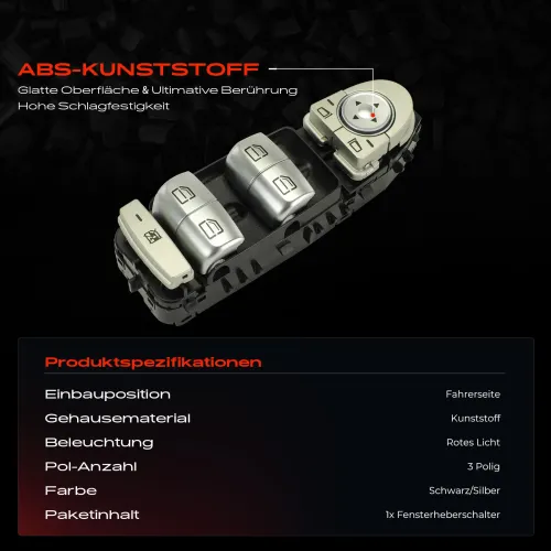 Schalter, Fensterheber fahrerseitig Frankberg 5481FB0029561 Bild Schalter, Fensterheber fahrerseitig Frankberg 5481FB0029561