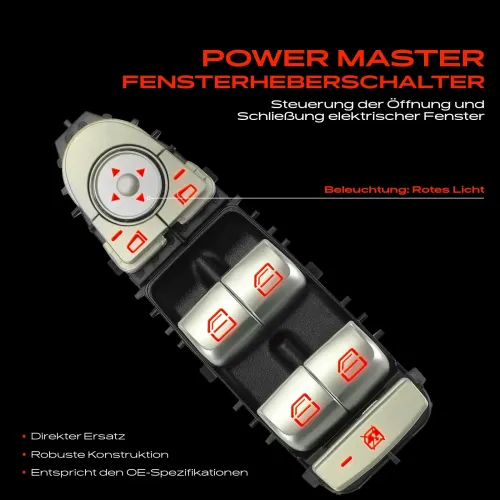 Schalter, Fensterheber fahrerseitig Frankberg 5481FB0029561 Bild Schalter, Fensterheber fahrerseitig Frankberg 5481FB0029561