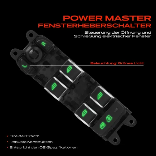 Schalter, Fensterheber fahrerseitig Frankberg 5481FB0029562 Bild Schalter, Fensterheber fahrerseitig Frankberg 5481FB0029562