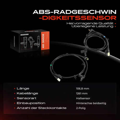 Sensor, Raddrehzahl Hinterachse beidseitig Frankberg 5481FB0029582 Bild Sensor, Raddrehzahl Hinterachse beidseitig Frankberg 5481FB0029582