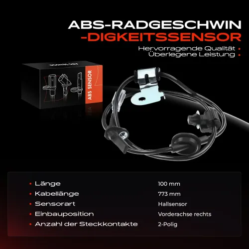 Sensor, Raddrehzahl Vorderachse rechts Frankberg 5481FB0029591 Bild Sensor, Raddrehzahl Vorderachse rechts Frankberg 5481FB0029591