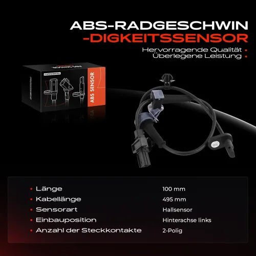 Sensor, Raddrehzahl Hinterachse links Frankberg 5481FB0029613 Bild Sensor, Raddrehzahl Hinterachse links Frankberg 5481FB0029613