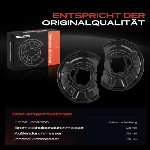 Spritzblech, Bremsscheibe Hinterachse beidseitig Frankberg 5481FB0029707 Bild Spritzblech, Bremsscheibe Hinterachse beidseitig Frankberg 5481FB0029707