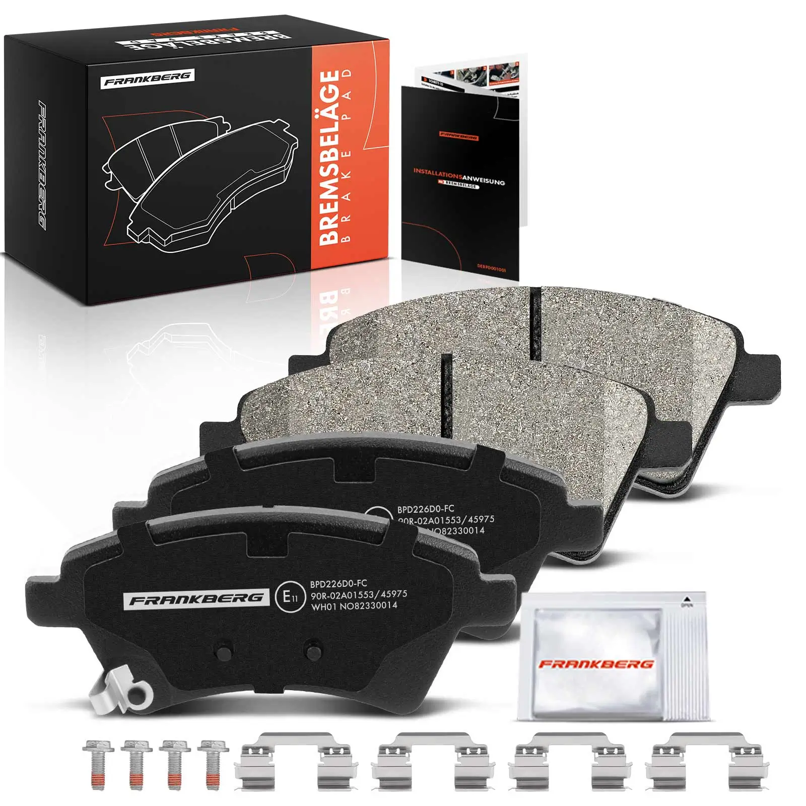 Bremsbelagsatz, Scheibenbremse Vorderachse beidseitig Frankberg 5481FB0029748