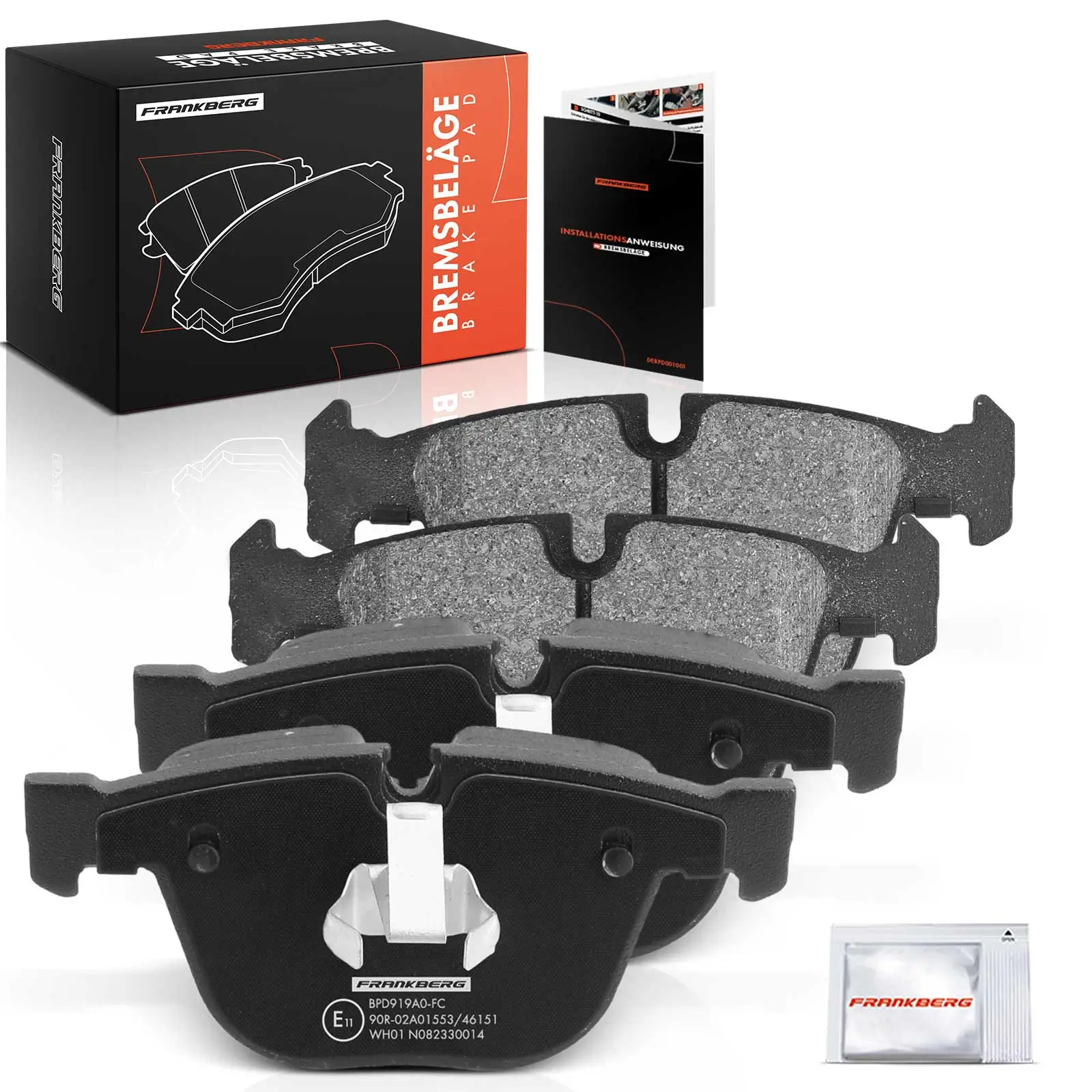 Bremsbelagsatz, Scheibenbremse Hinterachse beidseitig Frankberg 5481FB0029801