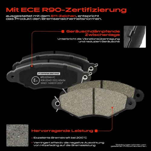 Bremsensatz, Scheibenbremse Vorderachse Frankberg 5481FB0029816 Bild Bremsensatz, Scheibenbremse Vorderachse Frankberg 5481FB0029816